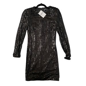 Forever 21 Black Knit Sequined Dress